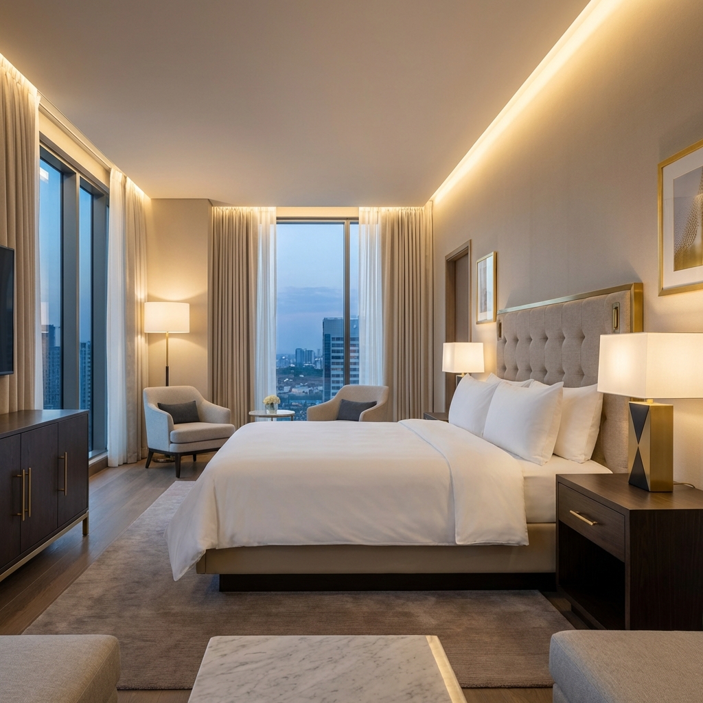 Luxury Room Interior at Hotel Anchal Palace Baheri